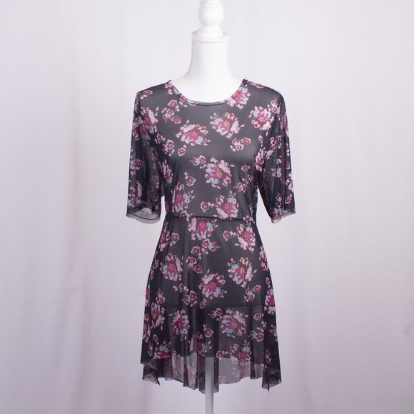 Lane Bryant Dresses & Skirts - LANE BRYANT Floral Raw Hem Tunic Size 18/20